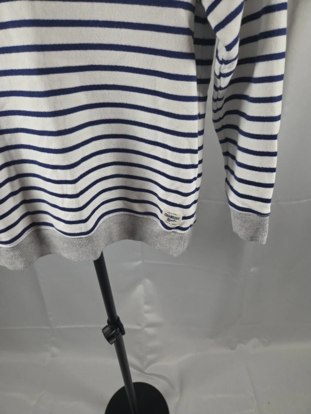OshKosh B'gosh Navy and White Striped Crewneck Sweater